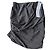 Gonna IRO a righe metallizzate nera e argento Nero Silver hardware