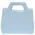 Borsa a mano Salvatore Ferragamo Wanda Mini Gancini in pelle lucida Blu chiaro - vista 3