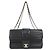 Borsa a tracolla Chanel in pelle di agnello nera Nero