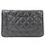 Portafoglio con catena Chanel Timeless Classic Line 33814 Nero Bordò - vista 2