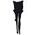 Limi Feu Schwarze gerippte Wolltights mit Cut-Out - Ansicht 8