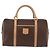 Céline Celine Vintage Macadam Boston in tela e pelle Marrone
