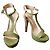 Gianni Marra Sandali con plateau intrecciato verde Beige