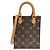 Borsa Louis Vuitton Monogram Petite Sac Plat Marrone