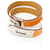 Bracelet Charme Kelly Double Tour Hermès Argenté Orange  - vue 4