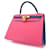 Hermès Borsa Hermes Kelly 28 Rosa Blu - vista 10