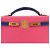 Hermès Borsa Hermes Kelly 28 Rosa Blu - vista 9