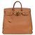 Hermès Hermes HAC Birkin Black Fjord con Hardware Palladium 32 Marrone