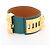 Hermès Bracciale Collier de Chien Malachite Hermes D'oro Verde - vista 3