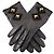 Hermès Hermes Medor Lederhandschuhe für Damen Schwarz Golden
