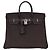 Hermès Hermes HAC Birkin Black Fjord con Hardware Palladium 28 Marrone