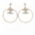 Orecchini Chanel Coco Mark Circle Bianco D'oro  - vista 1