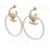 Orecchini Chanel Coco Mark Circle Bianco D'oro  - vista 2