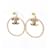 Orecchini Chanel Coco Mark Circle Bianco D'oro  - vista 3