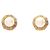 Orecchini a clip Chanel placcati oro con perla sintetica Bianco D'oro