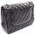Borsa a Spalla Chanel Large Matelassé Double Flap Nero - vista 2