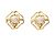 Orecchini a clip placcati oro Chanel Bianco D'oro