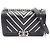 Borsa a tracolla Chanel Boy Chevron V-Stitch Hologram Nero
