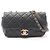 Timeless Borsa a tracolla Chanel Matelassé in pelle di agnello nera Nero