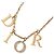 Collana Christian Dior placcata in oro e strass D'oro