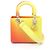 Christian Dior Dior LADY DIOR Borsa a mano sfumata Arancione Giallo