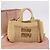 Miu Miu Woven Tote Bag aus Raphia 2way Beige mit Goldton Auth ki6738M - Ansicht 24