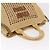 Miu Miu Woven Tote Bag aus Raphia 2way Beige mit Goldton Auth ki6738M - Ansicht 6