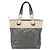 CHANEL Paris Biarritz PM Tote Bag aus beschichtetem Canvas mit silbernem CC Auth 191000 - Ansicht 3