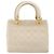 Borsa Christian Dior Lady Dior Canage in pelle di agnello 2way White Gold Auth ep15557A - vista 3