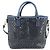 Borsa PRADA in Vinile 2way Blu Oro Auth 193975 D'oro - vista 3