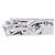 Clutch Christian Louboutin in pelle argento Auth 191142 - vista 2