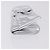 Clutch Christian Louboutin in pelle argento Auth 191142 - vista 5