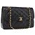 CHANEL Matelasse 28 Chain Hand Bag Lamb Skin Paris Limited Black Auth yk20684SAM Nero