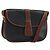 16 Céline Borsa a Spalla CELINE in Pelle Nera Marrone Auth ep15389 Nero