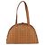 Bolsa Boston MCM Logogram Vicetos em PVC e couro marrom com detalhes dourados Auth mr2798 - vista 2
