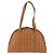Bolsa Boston MCM Logogram Vicetos em PVC e couro marrom com detalhes dourados Auth mr2798 - vista 3