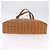 Bolsa Boston MCM Logogram Vicetos em PVC e couro marrom com detalhes dourados Auth mr2798 - vista 9