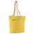 Borsa a tracolla con catena Salvatore Ferragamo in tela Giallo Oro Auth bs36309