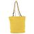 Borsa a tracolla con catena Salvatore Ferragamo in tela Giallo Oro Auth bs36309 - vista 3