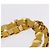 Borsa a tracolla con catena Salvatore Ferragamo in tela Giallo Oro Auth bs36309 - vista 9