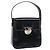 Borsa in Vernice Salvatore Ferragamo Nera Argento Auth ka5372 Nero