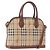 Borsa BURBERRY Nova Check in PVC e pelle 2way Beige Oro Auth ka5442V