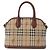 Borsa BURBERRY Nova Check in PVC e pelle 2way Beige Oro Auth ka5442V - vista 2