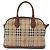 Borsa BURBERRY Nova Check in PVC e pelle 2way Beige Oro Auth ka5442V - vista 3