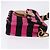 Borsa a Spalla PRADA Tela Rosa Nero Auth ka5421 - vista 5