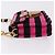 Borsa a Spalla PRADA Tela Rosa Nero Auth ka5421 - vista 6