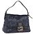 Borsa a tracolla FENDI Mamma Baguette Perline Blu Navy Argento Auth yk20696SAM