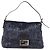 Borsa a tracolla FENDI Mamma Baguette Perline Blu Navy Argento Auth yk20696SAM - vista 2