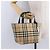 Borsa a mano BURBERRY Nova Check in PVC Beige Silver Auth 193495V Argento - vista 23