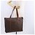 Céline Borsa Tote CELINE Macadam Canvas PVC Pelle Marrone Oro Auth 193538 D'oro - vista 23